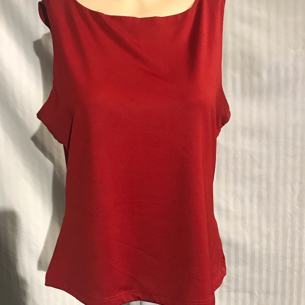 Red stretch Sleeveless top